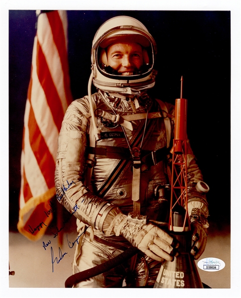 Gordon Cooper Signed and Inscribed Photograph JSA