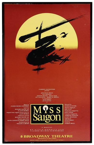 "Miss Saigon" Broadway Show Poster