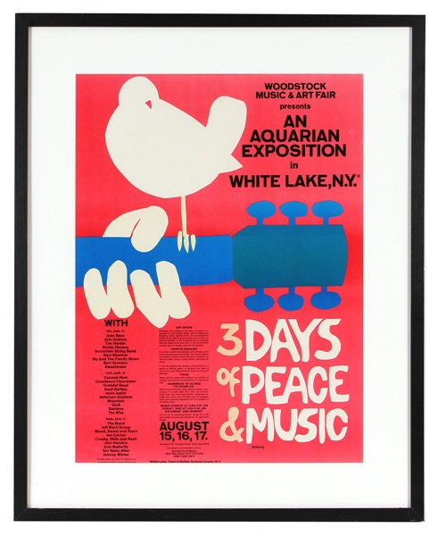 Woodstock 1969 Original Poster Print