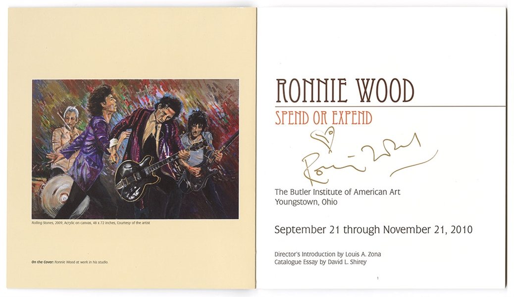 Rolling Stones Ronnie Wood Signed Art Exhibition Book