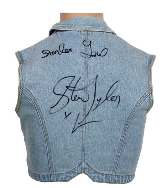Aerosmith Steven Tyler Twice-Signed Denim Vest