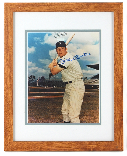 Mickey Mantle Signed Photograph JSA 