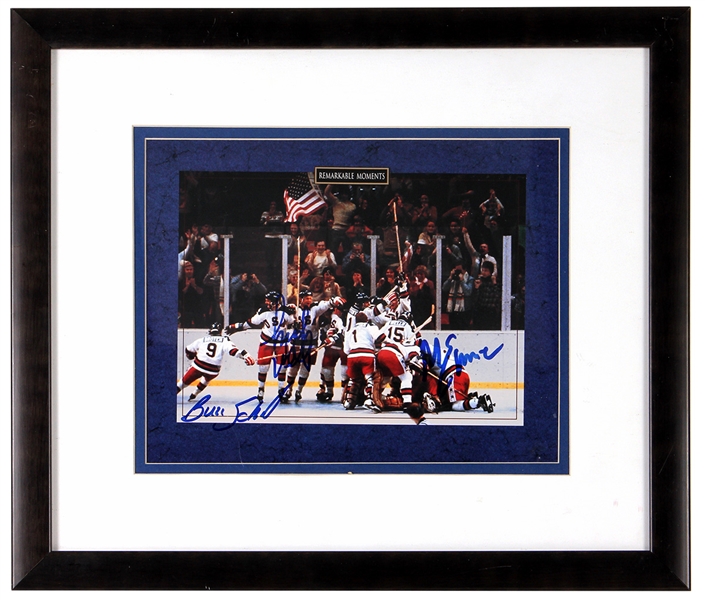 1980 U.S. Olympic Hockey Team Photograph Signed by 3 