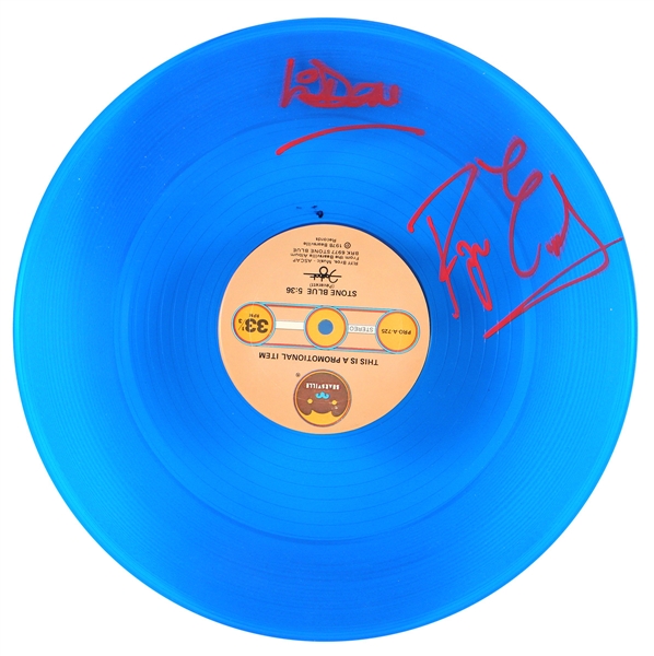 Foghat Signed Promotional "Stone Blue" Blue Wax Record
