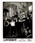 Loverboy Signed Keep It Up Album Cover (JSA) and Signed Promo Photo