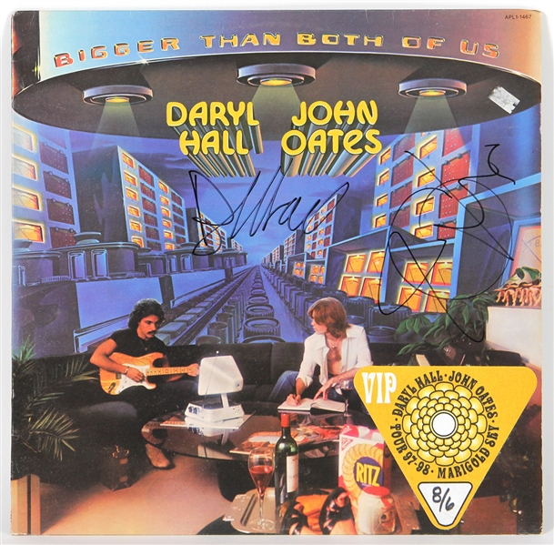 Hall and Oates Signed “Bigger Than Both of Us” Album with VIP Backstage Pass JSA