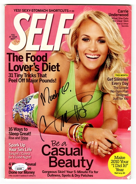 Carrie Underwood Signed Cover “Self” Magazine