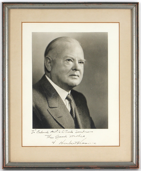Herbert Hoover Signed Photograph JSA