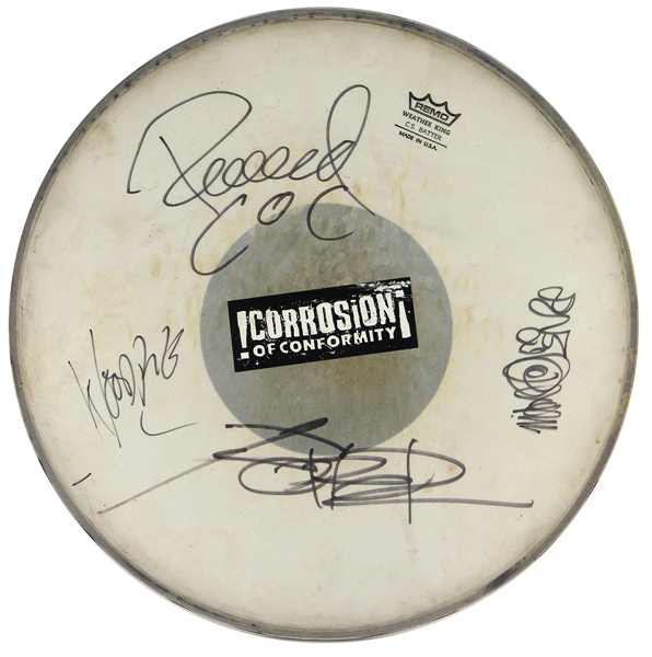 Corrosion of Conformity Stage Used and Signed Drumhead