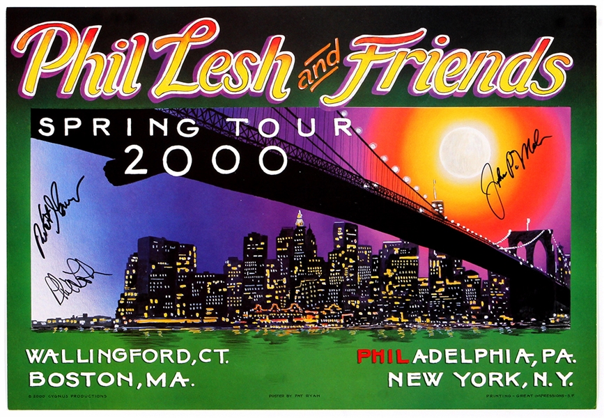 Phil Lesh and Friends Signed Spring Tour 2000 Original Concert Poster