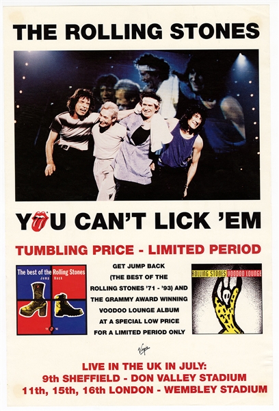 Rolling Stones Original U.K. Concert Poster