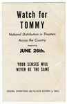 The Who Original Tommy Promotional Poster