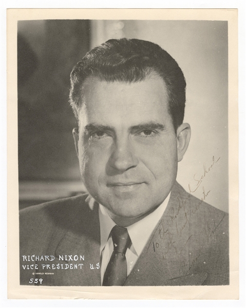 Richard Nixon Signed and Inscribed Photograph JSA