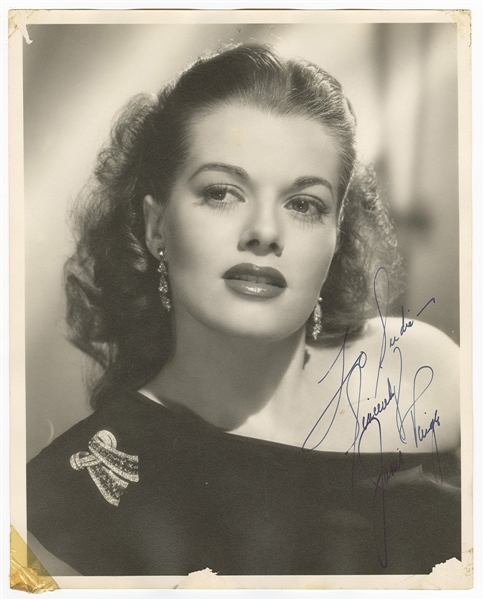 Janis Paige Signed and Inscribed Photograph JSA
