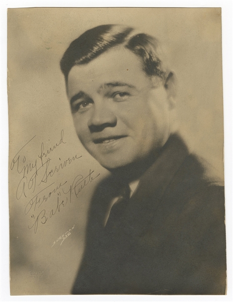 "Babe" Ruth Circa 1927 Signed and Inscribed Photograph PSA/DNA