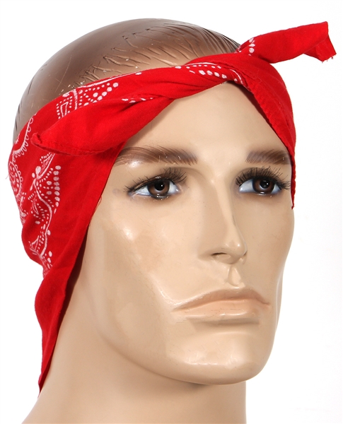 Tupac Shakur Owned & Worn Red Bandana "Do-Rag"