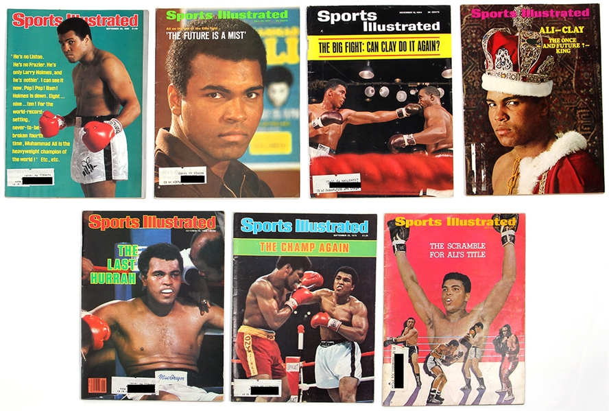 Muhammad Ali Collection of Sports Illustrated Magazines (7) and Life Magazines (3)