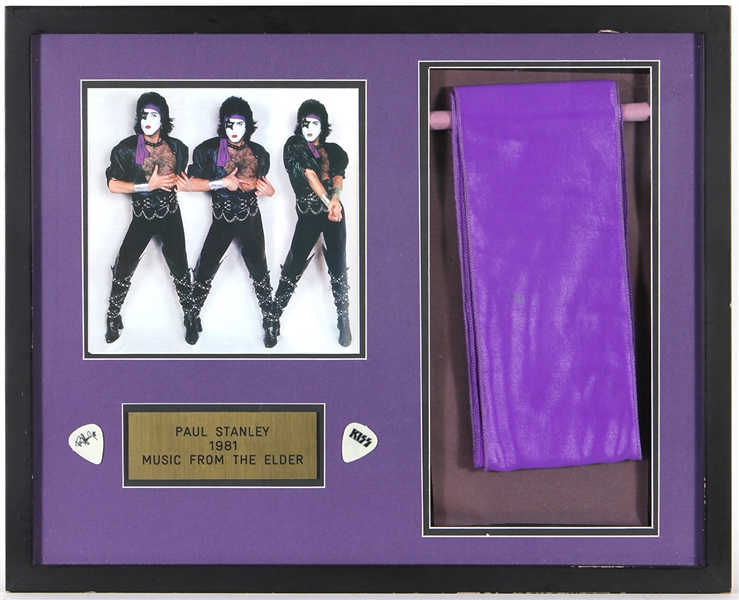 KISS Paul Stanley Owned, Stage Worn and Photoshoot Worn Purple Headband “Music From the Elder” 1981 Era
