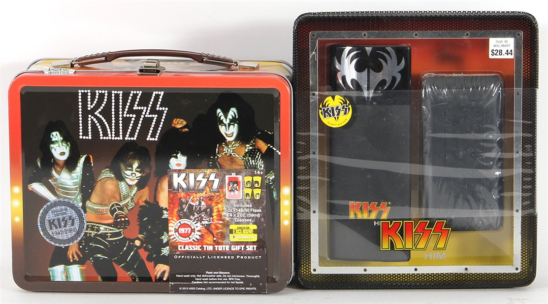 KISS Collectible Flask and Shot Glasses