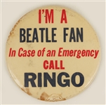 Ringo Starrs Personal Beatles Fan Button