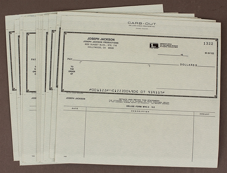 Joe and Katherine Jackson Signed Check Collection and Original Passport Photos