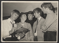 The Beatles Original Wire Stamped Photograph