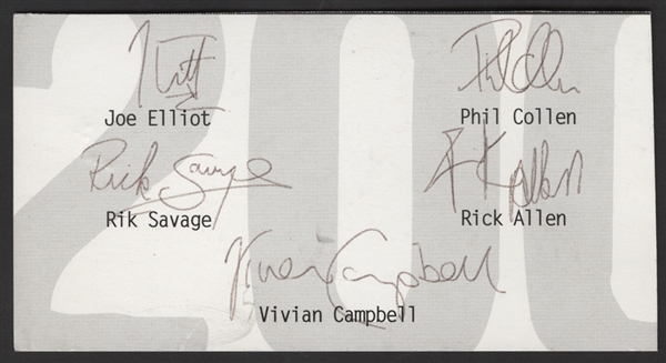 Def Leppard Original Complete Autographs and Backstage Passes