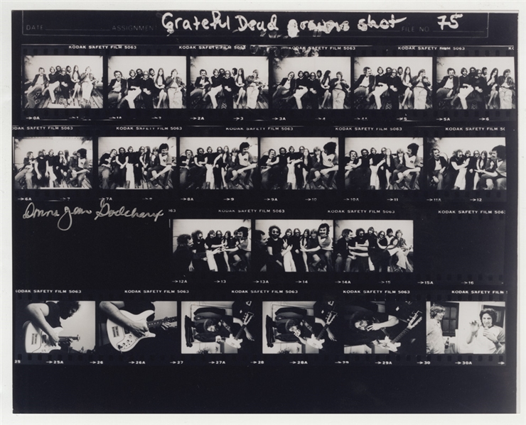 Grateful Dead Donna Jean Godchaux Signed Photo of Contact Sheet