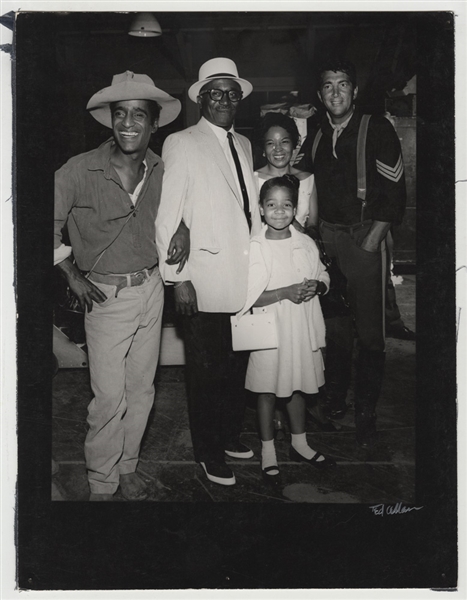 Sammy Davis, Jr. & Dean Martin Original Ted Allan Signed Photograph