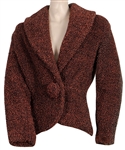 Janet Jackson Owned & Worn Saks Fifth Avenue Brown Nubby Wool Cinched Jacket
