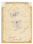 The Rolling Stones Keith Richards Signed and Hand-Drawn Self Portrait JSA