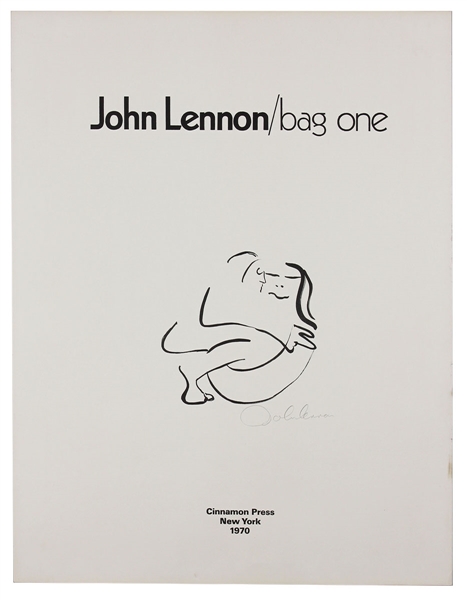 The Beatles John Lennon Signed “Bag One” "Frontispiece" Lithograph JSA