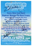 Oasis Signed Summer Sonic Rare Japanese Flyer