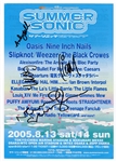 Oasis Signed Summer Sonic Rare Japanese Flyer