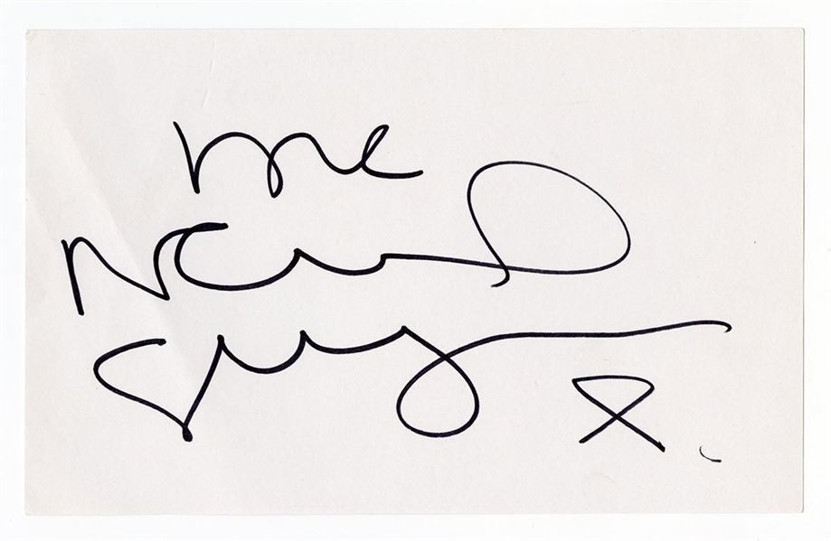 Oasis Noel Gallagher Signed Index Card