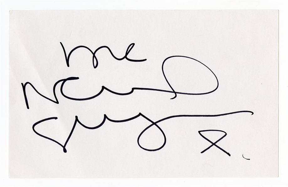 Oasis Noel Gallagher Signed Index Card