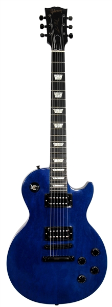 U2 The Edge Owned and Played Blue Gibson Les Paul Guitar