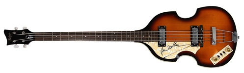 The Beatles Paul McCartney Signed Hofner Bass Guitar Frank Caiazzo LOA