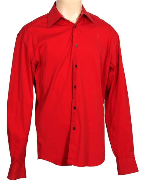 Michael Jackson Owned & Worn Long-Sleeved Red Prada Shirt