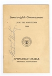 Martin Luther King, Jr. Signed 1964 Commencement Program JSA