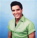 Elvis Presley Circa 1960's Owned and Worn Sy Devore Green Shirt