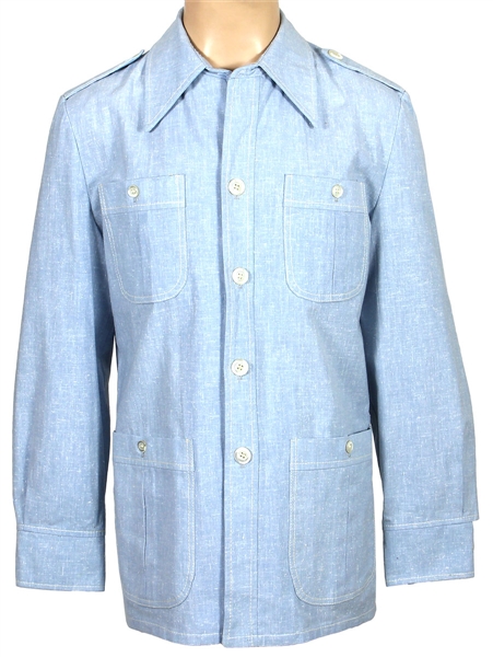 Elvis Presley Owned & Worn Fred Segal Light Blue Shirt Jacket