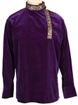 Jimi Hendrix Owned & Worn Purple Dandy's Velvet Nehru-Style Collar Tunic