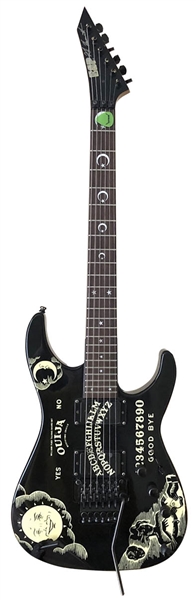 Kirk Hammett Owned, Heavily Stage Played, Recording Used and Signed Glow In The Dark "Ouija Board" Guitar