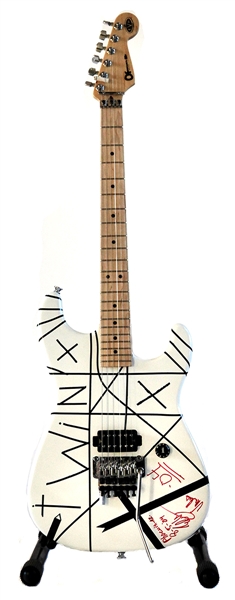 Eddie Van Halen Stage Played, Hand Striped and Signed Iconic "Tic Tac Toe" Charvel Series Guitar