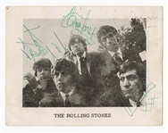 The Rolling Stones Signed Promotional Photograph with Brian Jones JSA