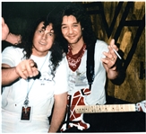 Eddie Van Halen Personally Owned, Signed and Heavily Stage Played Custom 1986 Kramer Striped Guitar