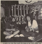 Eddie Van Halen Personally Owned, Signed and Heavily Stage Played Custom 1986 Kramer Striped Guitar