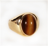 Elvis Presley Owned and Worn 10kt Gold Tigers Eye Ring