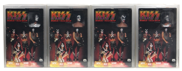 Rare 1978 KISS 12" Poseable Figures Boxed AFA Graded 80 NM (3) and 75 (1)